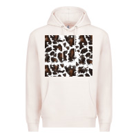 Pale Pink cowhide pattern Premium Hoodie - RanaPortraitStore