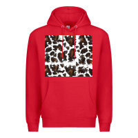 Red cowhide pattern Premium Hoodie - RanaPortraitStore
