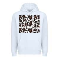 White cowhide pattern Premium Hoodie - RanaPortraitStore