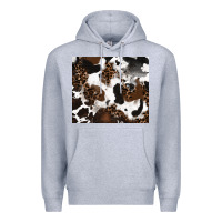 Cowhide And Leopard Pattern Premium Hoodie | Teevron