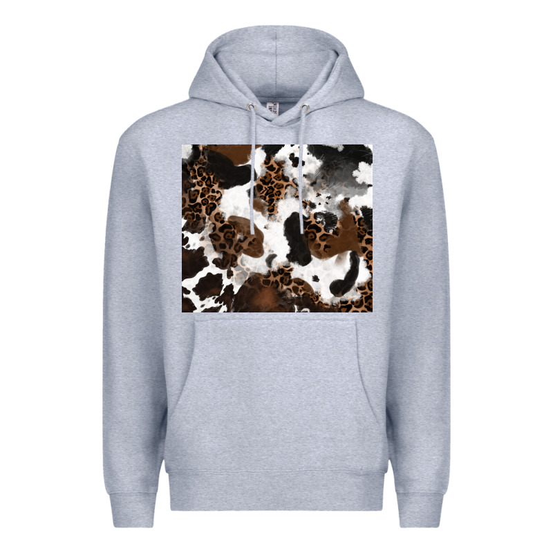 Cowhide And Leopard Pattern Premium Hoodie by RanaPortraitStore | Teevron