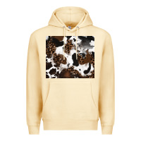 Pina Colada cowhide and leopard pattern Premium Hoodie - RanaPortraitStore