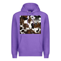 Purple cowhide and leopard pattern Premium Hoodie - RanaPortraitStore