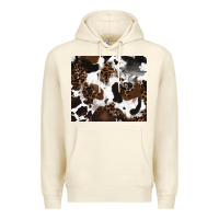 Sandshell cowhide and leopard pattern Premium Hoodie - RanaPortraitStore