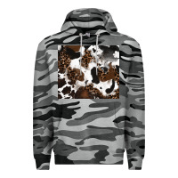 Slate Camo cowhide and leopard pattern Premium Hoodie - RanaPortraitStore