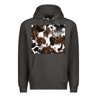 Smoke cowhide and leopard pattern Premium Hoodie - RanaPortraitStore