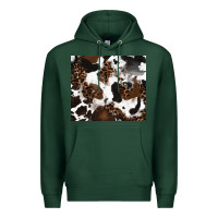 Sports Green cowhide and leopard pattern Premium Hoodie - RanaPortraitStore