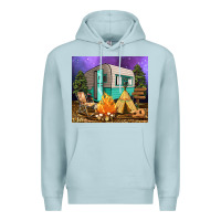 Blue Mist camping Premium Hoodie - RanaPortraitStore