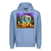 Colony Blue camping Premium Hoodie - RanaPortraitStore