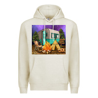 Oatmeal Heather camping Premium Hoodie - RanaPortraitStore