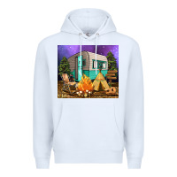 White camping Premium Hoodie - RanaPortraitStore
