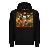 Black Christmas cow Premium Hoodie - RanaPortraitStore