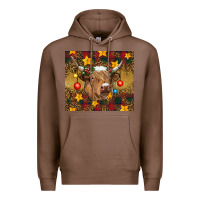 Chestnut Christmas cow Premium Hoodie - RanaPortraitStore