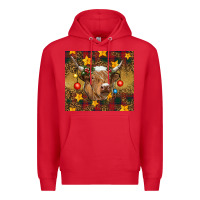 Red Christmas cow Premium Hoodie - RanaPortraitStore