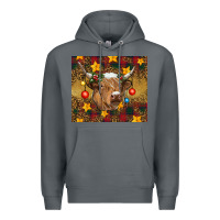 Rock Christmas cow Premium Hoodie - RanaPortraitStore