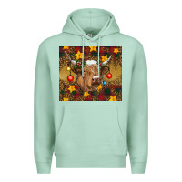 Seafoam Christmas cow Premium Hoodie - RanaPortraitStore