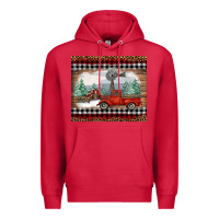 Cardinal christmas farm and truck Premium Hoodie - RanaPortraitStore