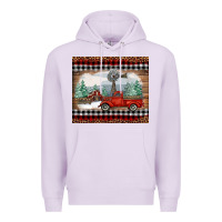 Lilac christmas farm and truck Premium Hoodie - RanaPortraitStore