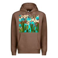 Chestnut cactus turquoise leopard cowhide tumbler rana Premium Hoodie - RanaPortraitStore