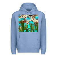 Colony Blue cactus turquoise leopard cowhide tumbler rana Premium Hoodie - RanaPortraitStore