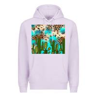Lilac cactus turquoise leopard cowhide tumbler rana Premium Hoodie - RanaPortraitStore