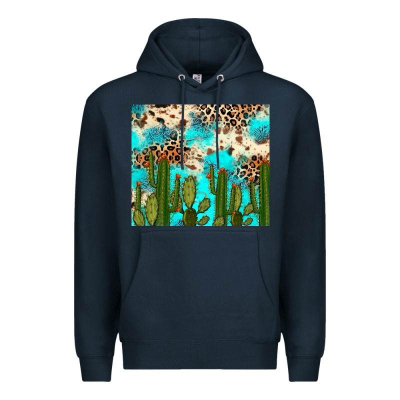 Cactus Turquoise Leopard Cowhide Tumbler Rana Premium Hoodie by RanaPortraitStore | Teevron