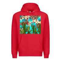 Red cactus turquoise leopard cowhide tumbler rana Premium Hoodie - RanaPortraitStore