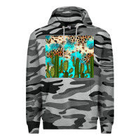 Slate Camo cactus turquoise leopard cowhide tumbler rana Premium Hoodie - RanaPortraitStore