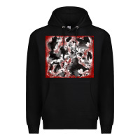 Black cowhide glitter tooled leather Premium Hoodie - RanaPortraitStore
