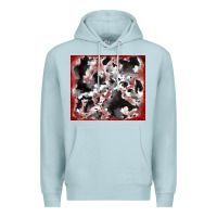 Blue Mist cowhide glitter tooled leather Premium Hoodie - RanaPortraitStore