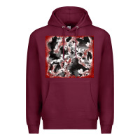 Burgundy cowhide glitter tooled leather Premium Hoodie - RanaPortraitStore