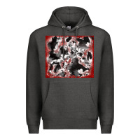 Charcoal Heather cowhide glitter tooled leather Premium Hoodie - RanaPortraitStore