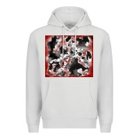 Dove Grey cowhide glitter tooled leather Premium Hoodie - RanaPortraitStore