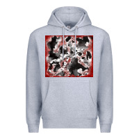 Heather Grey cowhide glitter tooled leather Premium Hoodie - RanaPortraitStore