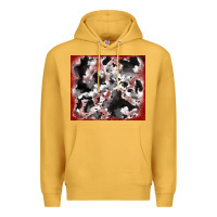 Mustard cowhide glitter tooled leather Premium Hoodie - RanaPortraitStore