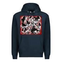 Navy cowhide glitter tooled leather Premium Hoodie - RanaPortraitStore
