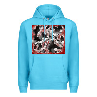 Ocean Blue cowhide glitter tooled leather Premium Hoodie - RanaPortraitStore