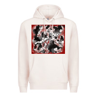 Pale Pink cowhide glitter tooled leather Premium Hoodie - RanaPortraitStore