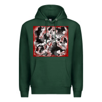 Sports Green cowhide glitter tooled leather Premium Hoodie - RanaPortraitStore