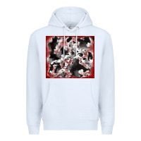White cowhide glitter tooled leather Premium Hoodie - RanaPortraitStore