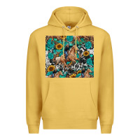 Antique Gold cowgirl sunflower turquoise Premium Hoodie - RanaPortraitStore
