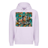Lilac cowgirl sunflower turquoise Premium Hoodie - RanaPortraitStore