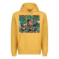 Mustard cowgirl sunflower turquoise Premium Hoodie - RanaPortraitStore