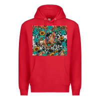 Red cowgirl sunflower turquoise Premium Hoodie - RanaPortraitStore