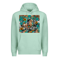 Seafoam cowgirl sunflower turquoise Premium Hoodie - RanaPortraitStore
