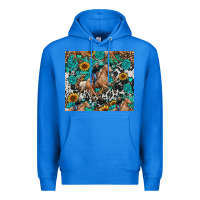 True Royal cowgirl sunflower turquoise Premium Hoodie - RanaPortraitStore