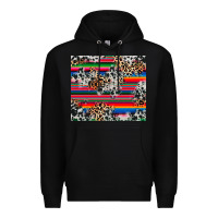 Black cowhide leopard serape Premium Hoodie - RanaPortraitStore