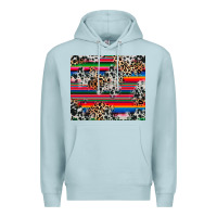 Blue Mist cowhide leopard serape Premium Hoodie - RanaPortraitStore