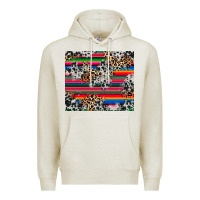 Oatmeal Heather cowhide leopard serape Premium Hoodie - RanaPortraitStore