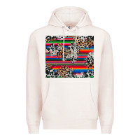 Pale Pink cowhide leopard serape Premium Hoodie - RanaPortraitStore